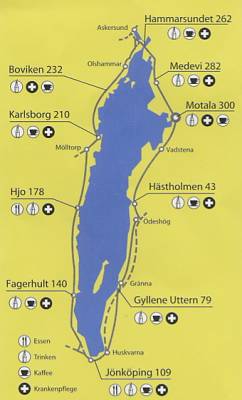 Landkarte Vaetternrundan